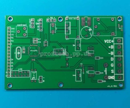 Друкована плата зарядного пристрою на atmega8